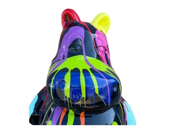 STATUE HIPPOPOTAME EN RESINE HT 100 CM