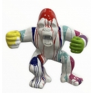 STATUE GORILLE EN RESINE 63 CM - BLANC MULTICOLORE