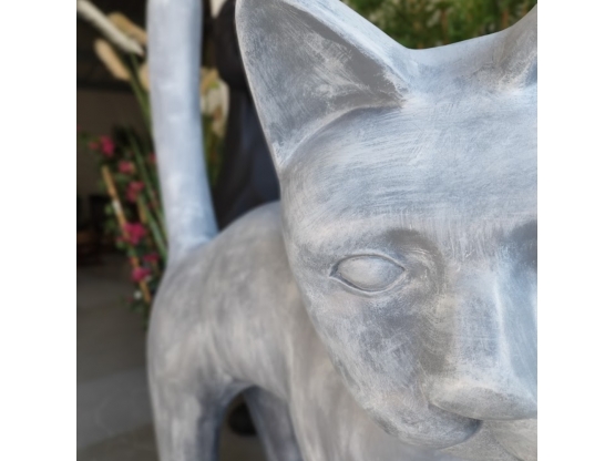 STATUE CHAT XXL EN RESINE H 150CM