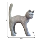 STATUE CHAT XXL EN RESINE H 150CM