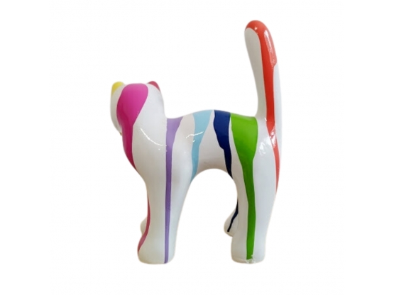 CHAT MINI EN RESINE H 16,5CM