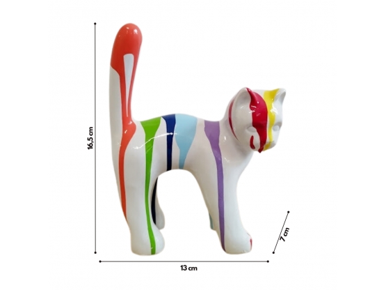 CHAT MINI EN RESINE H 16,5CM