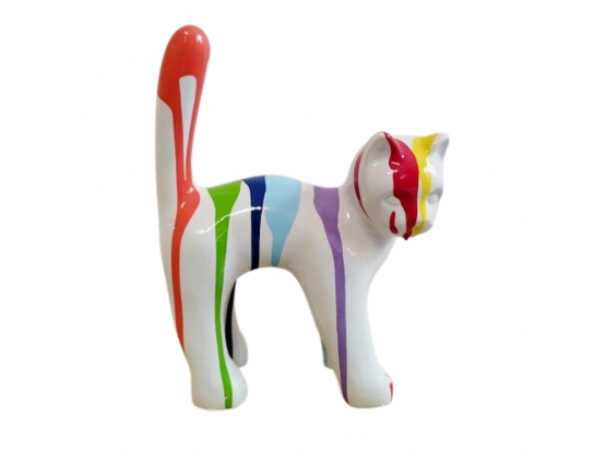 CHAT MINI EN RESINE H 16,5CM