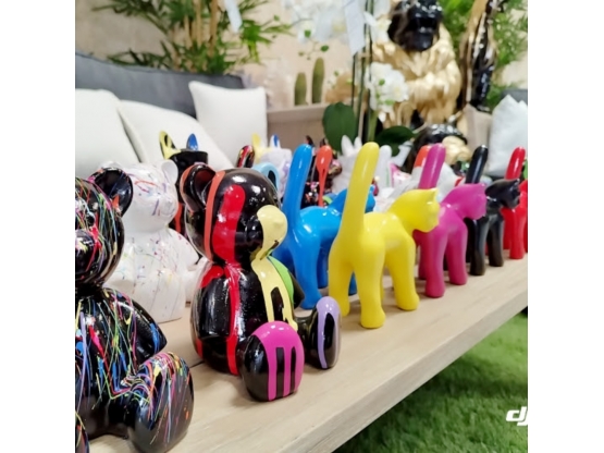 CHAT MINI EN RESINE H 16,5CM