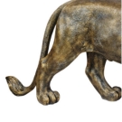 STATUE LION DEBOUT EN RESINE HT 130 CM DORE NATURA