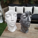 STATUE VISAGE EN RESINE H 50 CM