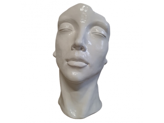 STATUE VISAGE EN RESINE H 50 CM