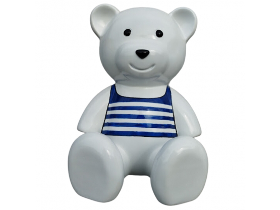 STATUE OURS TEDDY EN RESINE 34 CM - MARINIERE