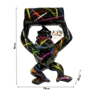STATUE DONKEY EN RESINE AVEC BIDON SPLASH NOIR 95 CM