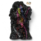 STATUE VISAGE EN RESINE NOIR SPLASH H 52 CM