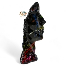 STATUE VISAGE EN RESINE NOIR SPLASH H 52 CM
