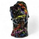 STATUE VISAGE EN RESINE NOIR SPLASH H 52 CM