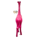 STATUE GIRAFE ROSE EN RESINE 210 CM