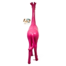 STATUE GIRAFE ROSE EN RESINE 210 CM