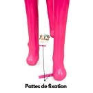 STATUE GIRAFE ROSE EN RESINE 210 CM