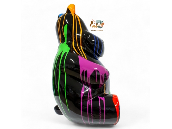 STATUE HIPPOPOTAME EN RESINE HT 100 CM