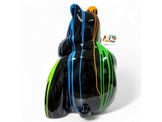 STATUE HIPPOPOTAME EN RESINE HT 100 CM