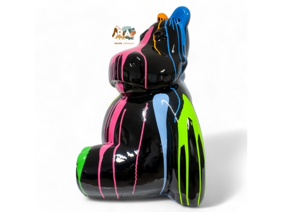 STATUE HIPPOPOTAME EN RESINE HT 100 CM