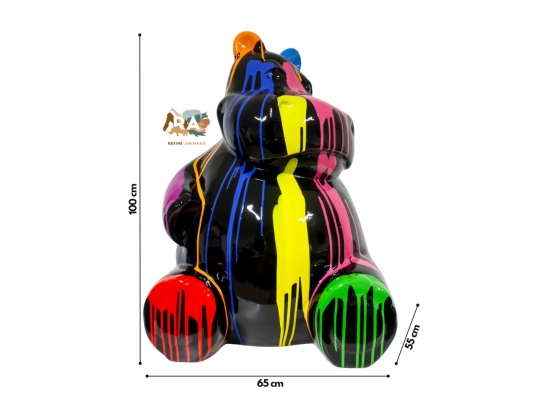 STATUE HIPPOPOTAME EN RESINE HT 100 CM