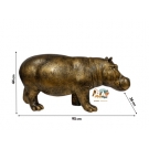STATUE HIPPOPOTAME EN RESINE NATURA 95 CM