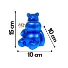 MINI HIPPO BLEU EN RESINE H 15CM
