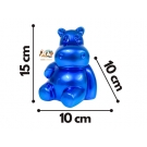 MINI HIPPO BLEU EN RESINE H 15CM
