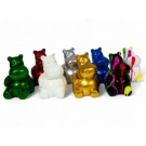 MINI HIPPO OR EN RESINE H 15CM