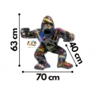 GORILLE EN RESINE NOIR SPLASH 63 CM