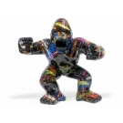 GORILLE EN RESINE NOIR SPLASH 63 CM